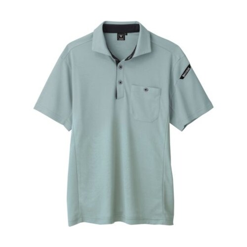 エコ制電半袖ポロシャツ ミストグリーン