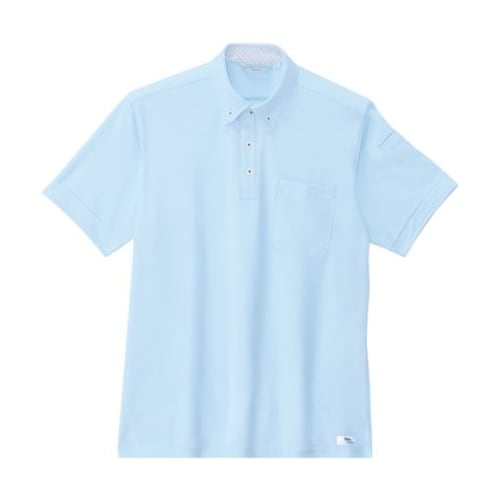 半袖ポロシャツ サックス 3L 6180