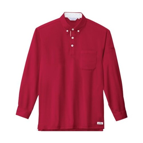 長袖ポロシャツ ワイン M 6185−7