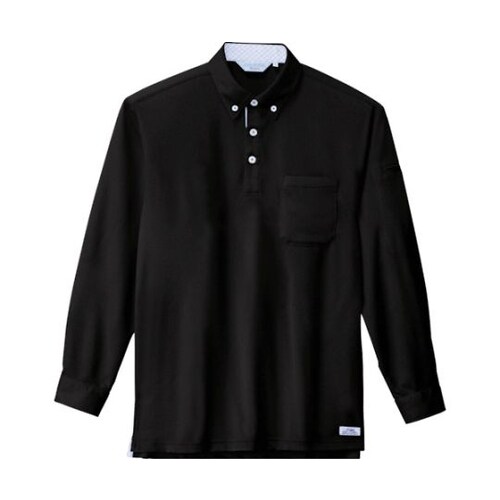 長袖ポロシャツ クロ S 6185−90