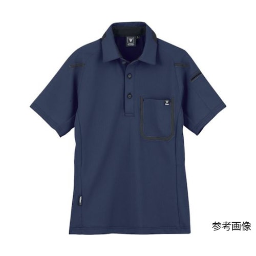 半袖ポロシャツ 紺 L 6190−10−
