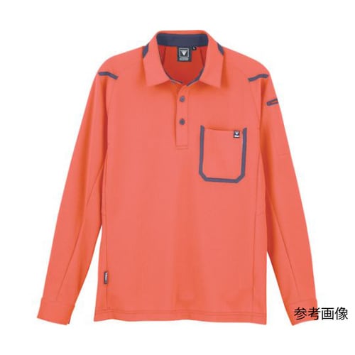 長袖ポロシャツ オレンジ M 6195−