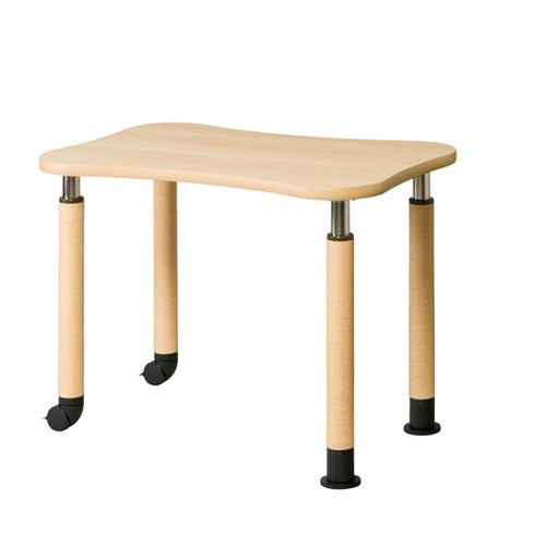 抗ウィルス昇降式テーブル(片側キャスター