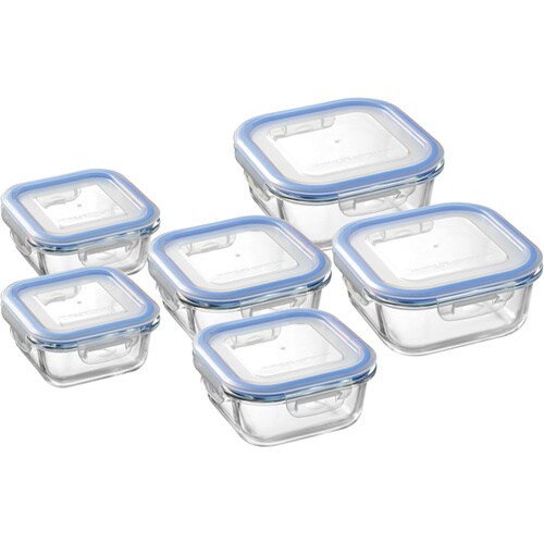 レッシュ 耐熱ガラス容器6点セットA M