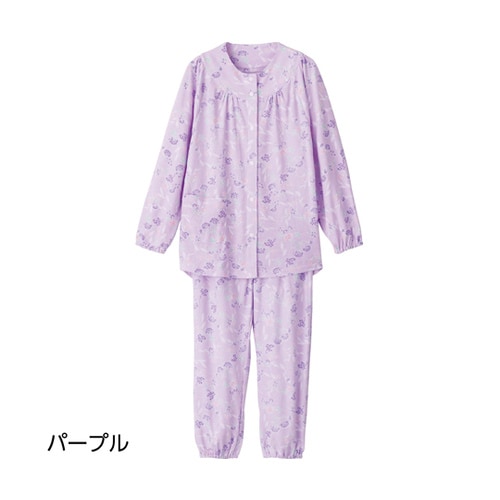 婦人ホックパジャマ パープル 4L 80