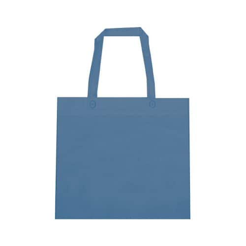 不織布手提げバッグ アッシュブルー 1ケ