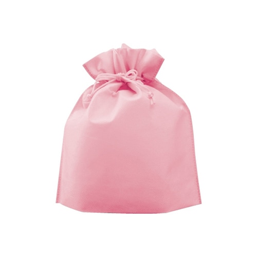 不織布巾着 (大)ライトピンク 1ケース