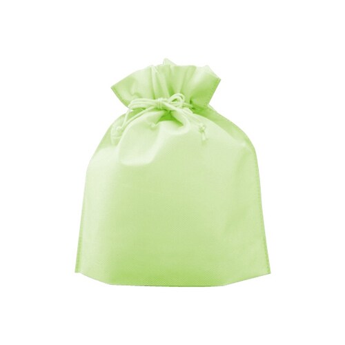 不織布巾着 (大)パステルグリーン 1ケ