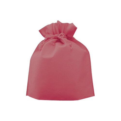 不織布巾着 (大)ローズピンク 1ケース