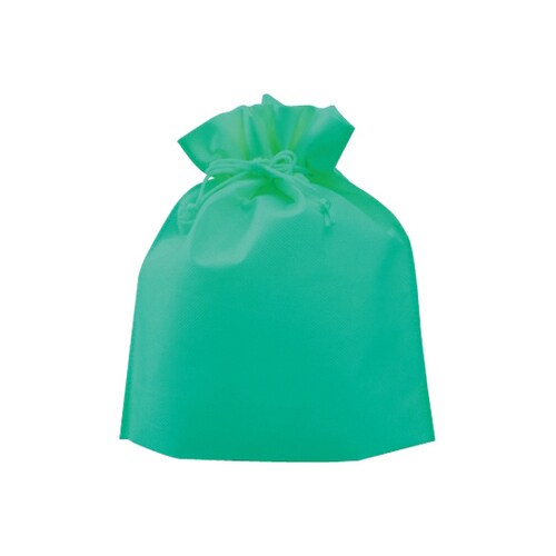 不織布巾着 (大)グリーン 1ケース(1