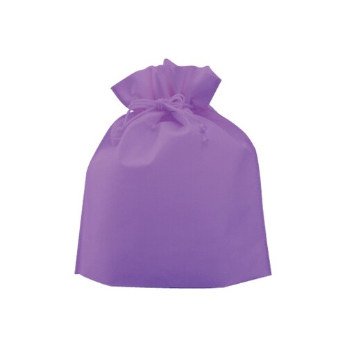 不織布巾着 (大)パープル 1ケース(1