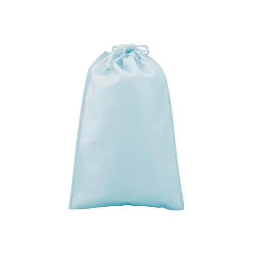 不織布巾着 (小)ライトブルー 1ケース