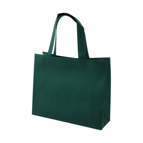 不織布A4マチ付バッグ ダークグリーン