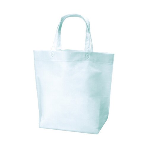 不織布底マチ付バッグ(船底) ライトブル