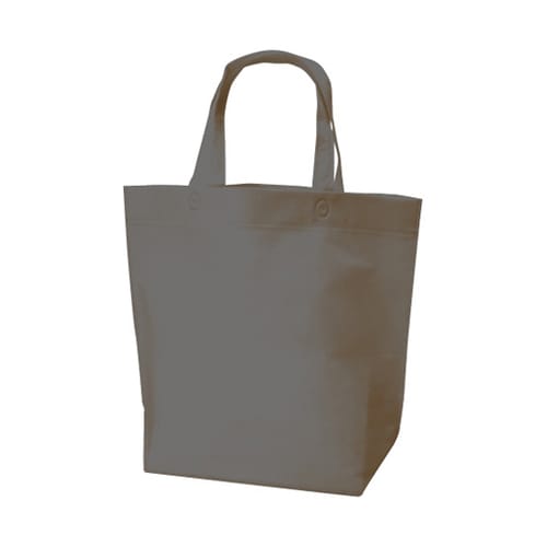 不織布底マチ付バッグ(船底) ライトグレ