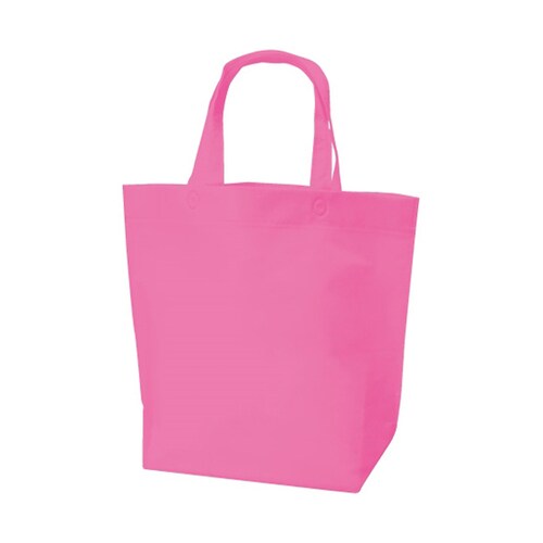 不織布底マチ付バッグ(船底) ピンク 1