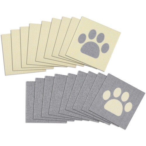 おくだけ吸着タイルマット 足形入 グレー