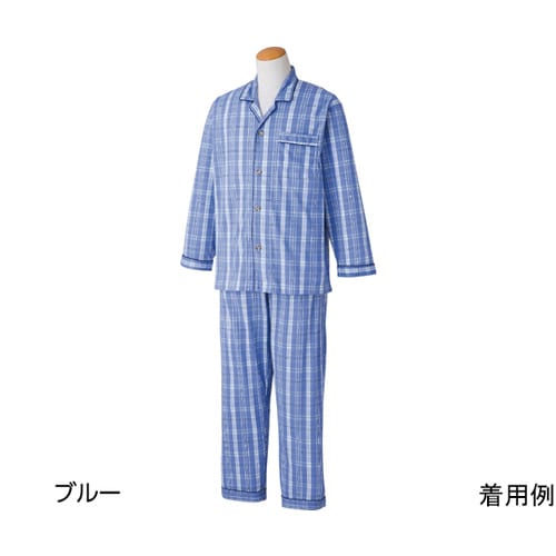 紳士ワンタッチパジャマ ブルー L 89
