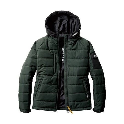 防寒フーディジャケット アーミカーキ 5