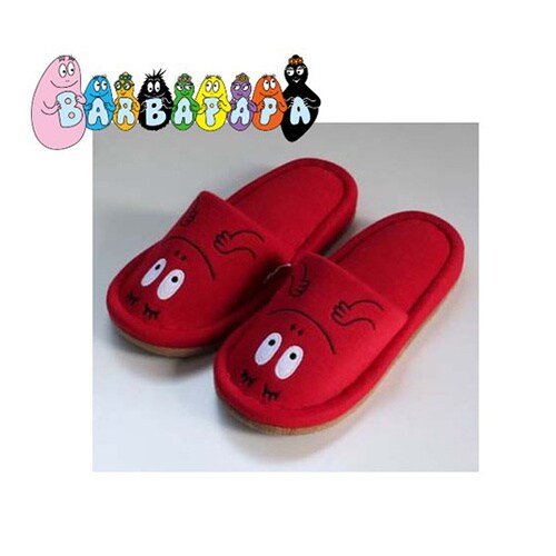 バーバパパ 子供用スリッパ レッド 5足