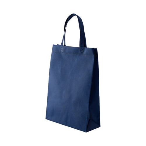 不織布マチ付バッグ (大)ネイビー 1ケ