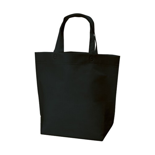 不織布底マチ付バッグ(船底) ブラック
