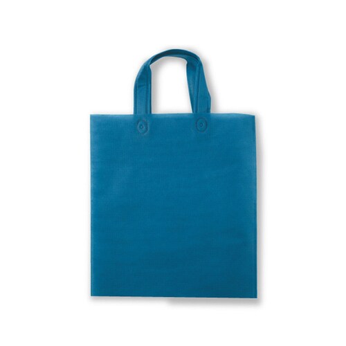不織布ミニ手提げバッグ ターコイズブルー
