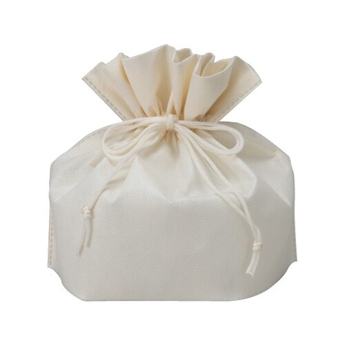 不織布パッケージ用巾着 アイボリー 1ケ