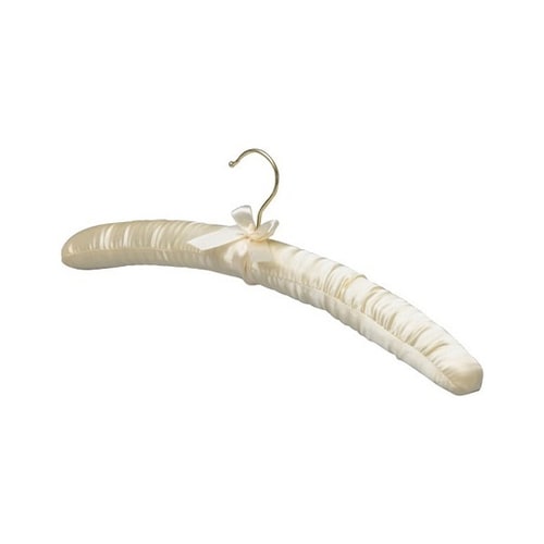 サテンハンガー クリーム(フック金)10