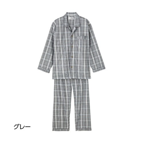 紳士ワンタッチパジャマ グレー LL 8