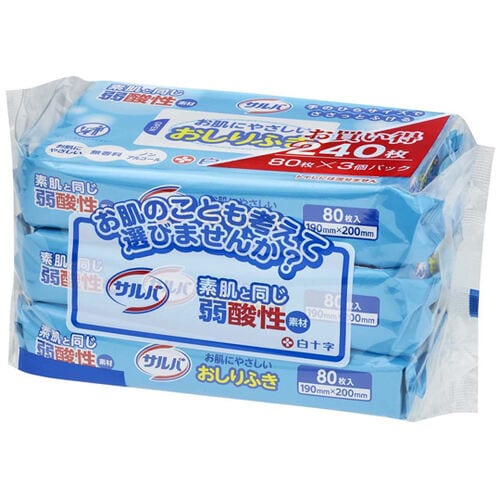サルバ お肌にやさしいおしりふき 80枚