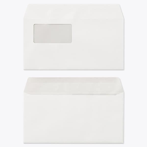 洋長3封筒 窓 A ミエナイ白100 1000枚
