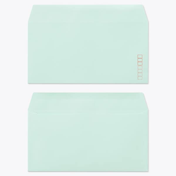 洋長3封筒 ECグリーン 〒 シール 1000枚