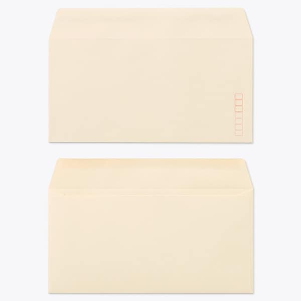 洋長3封筒 ベージュ100 〒 シール 1000枚