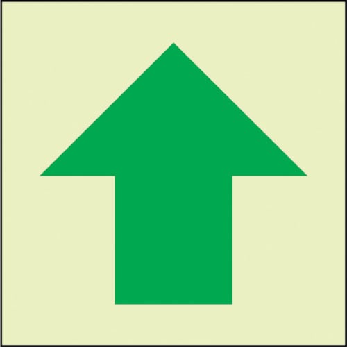 グリーンクロス 蓄光避難誘導標識ステッカー 矢印