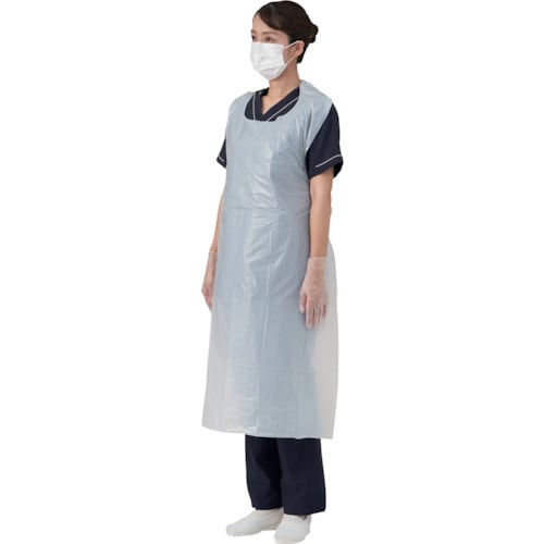 竹虎 ビニールエプロンP ホワイト 100枚入