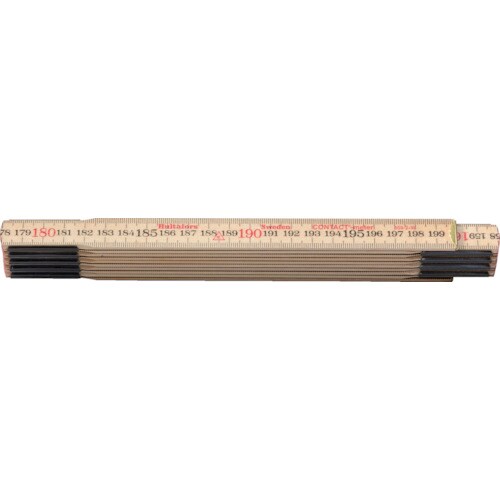 ハルタホース 木製折尺 2m 10折り 目盛り接地