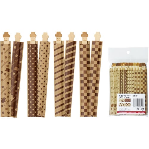 大黒 木製マドラー ひげ 袋入 48本アソート