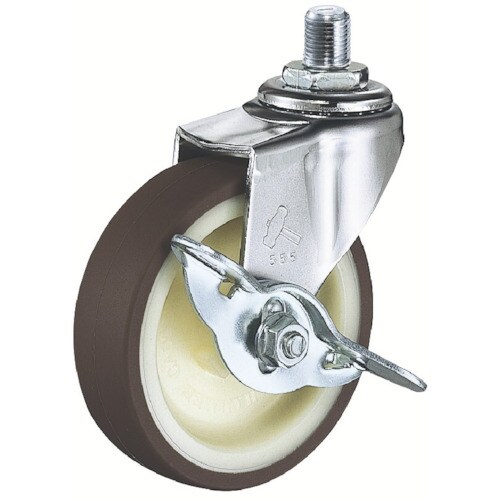 ハンマー ねじ込み旋回式ウレタン車輪(ナイロンホイ