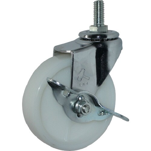 ハンマー ねじ込み旋回式ナイロン車輪 65mm W