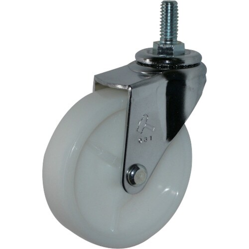 ハンマー ねじ込み旋回式ナイロン車輪 65mm W