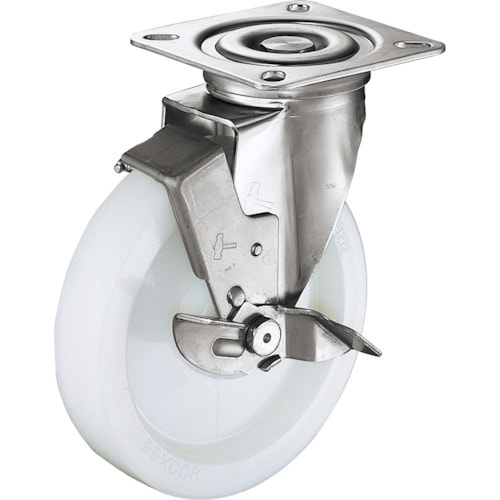 ハンマー プレート式キャスター 旋回式ストッパー付