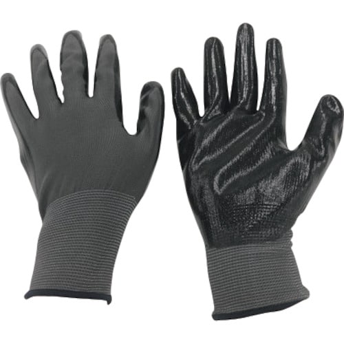 ミタニ ニトリル背抜き手袋パワーブラック(ヘッダー