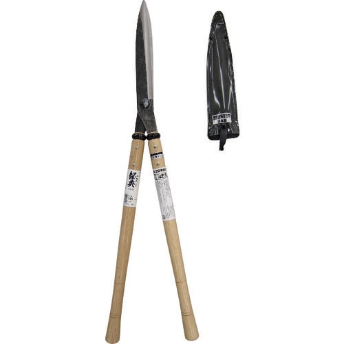 鋼典 刈込鋏 安来鋼付止ナシ(曲刃)白樫柄入