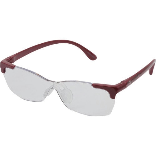 キングジム メガネ型拡大鏡(花柄) 赤