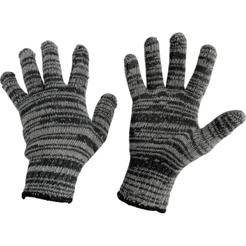 富士手袋 特紡軍手 黒杢軍手(ポインター印)