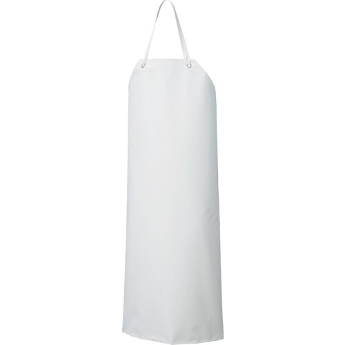 船橋 ビニロンエプロン 胸 ホワイト/グリーン L