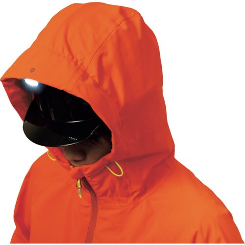 マック フーディライトレインジャケット オレンジ