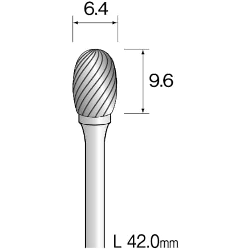 ミニモ 超硬カッター スパイラルカット Φ6.4