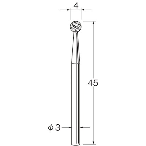 リューター 軸付電着ダイヤモンド砥石D3040